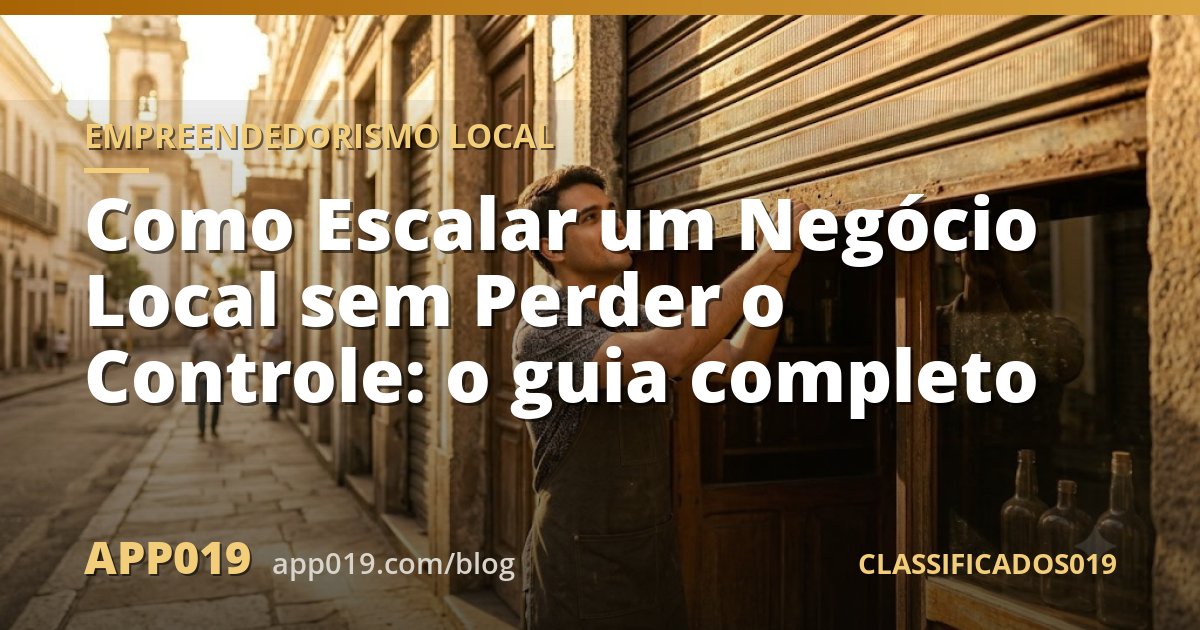 Como Escalar um Negócio Local sem Perder o Controle: o guia completo