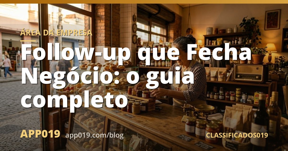 Follow-up que Fecha Negócio: o guia completo