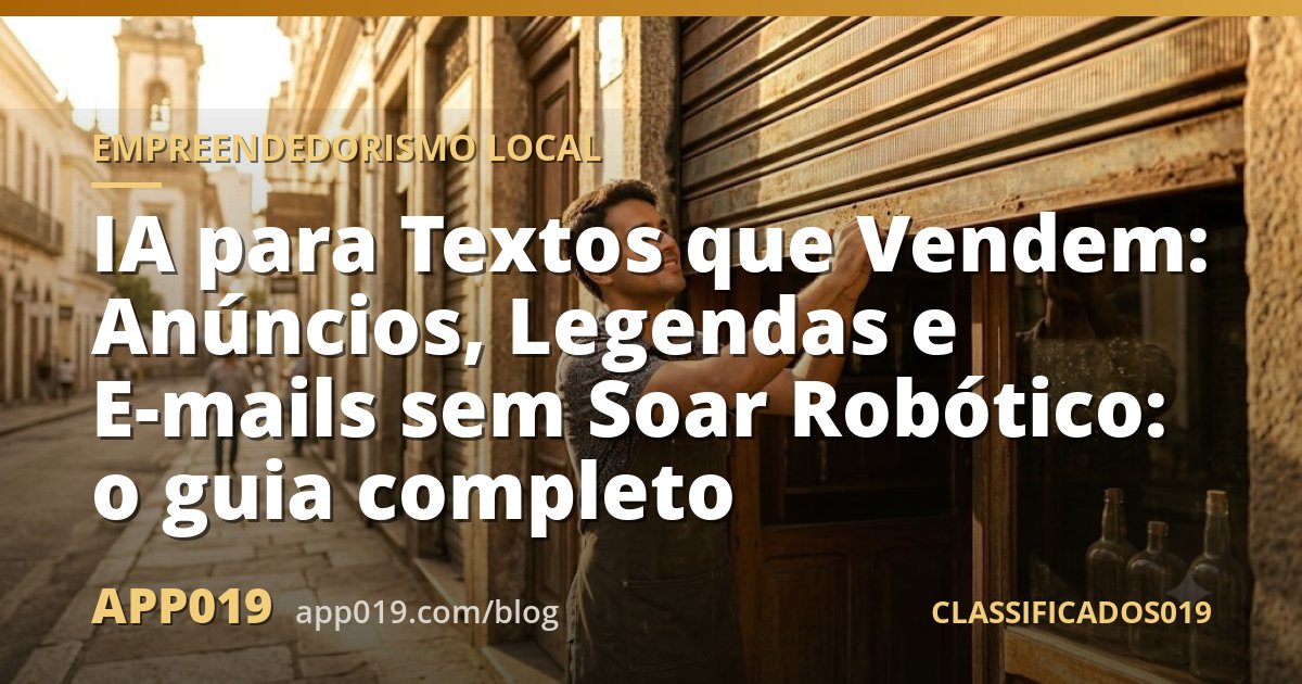 IA para Textos que Vendem: Anúncios, Legendas e E-mails sem Soar Robótico: o guia completo