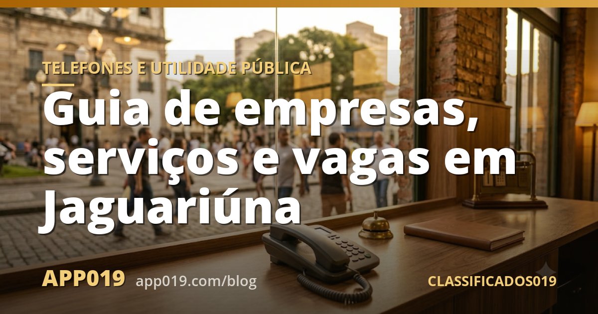 Guia de empresas, serviços e vagas em Jaguariúna