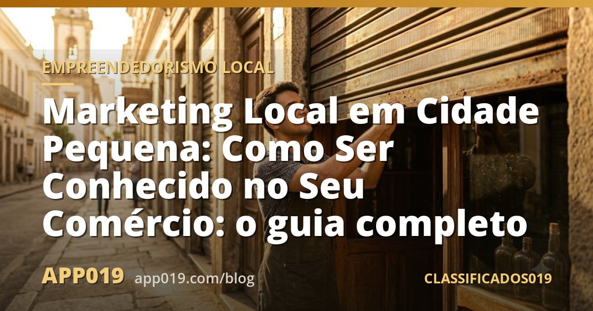 Marketing Local em Cidade Pequena: Como Ser Conhecido no Seu Comércio: o guia completo