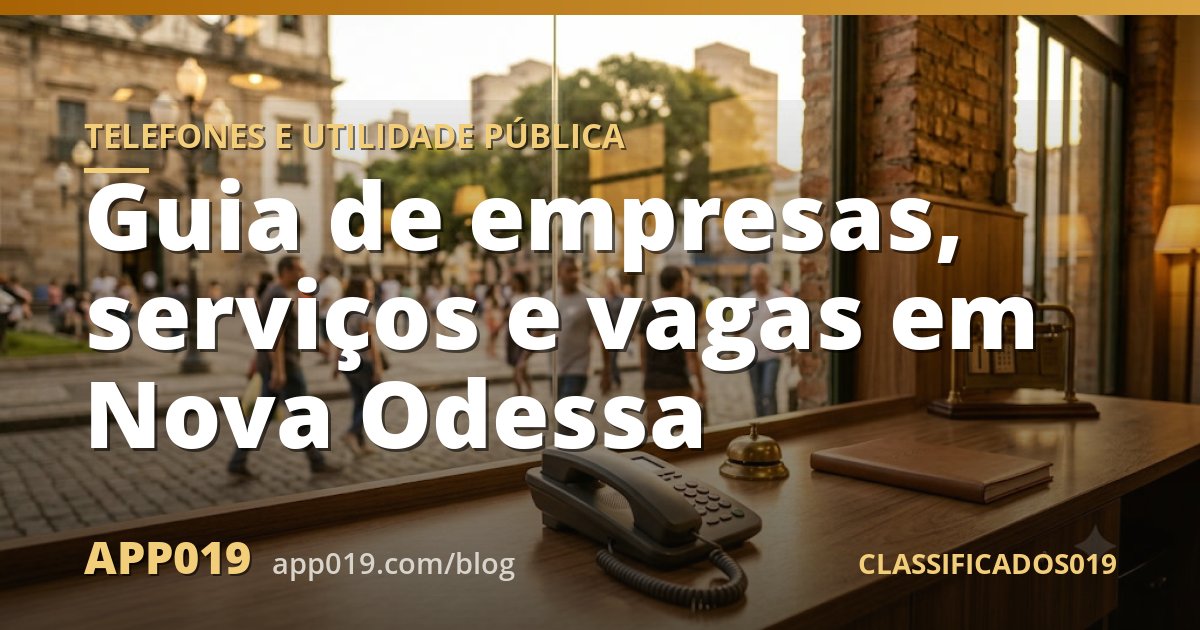 Guia de empresas, serviços e vagas em Nova Odessa