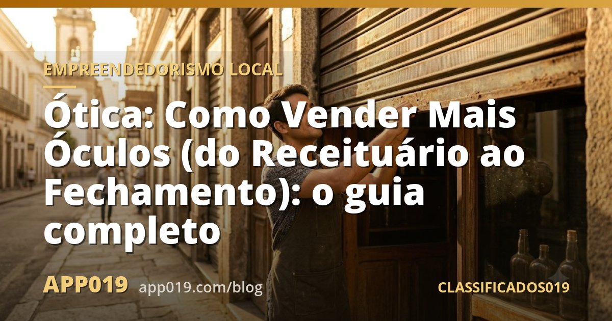 Ótica: Como Vender Mais Óculos (do Receituário ao Fechamento): o guia completo