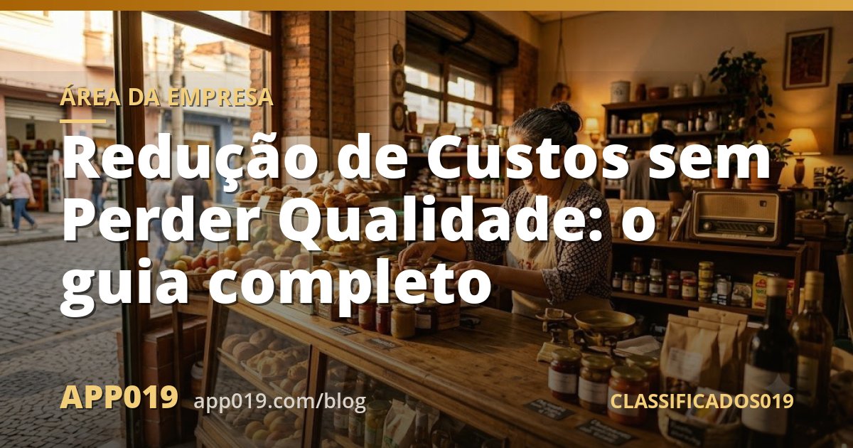 Redução de Custos sem Perder Qualidade: o guia completo