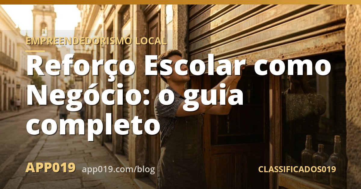 Reforço Escolar como Negócio: o guia completo