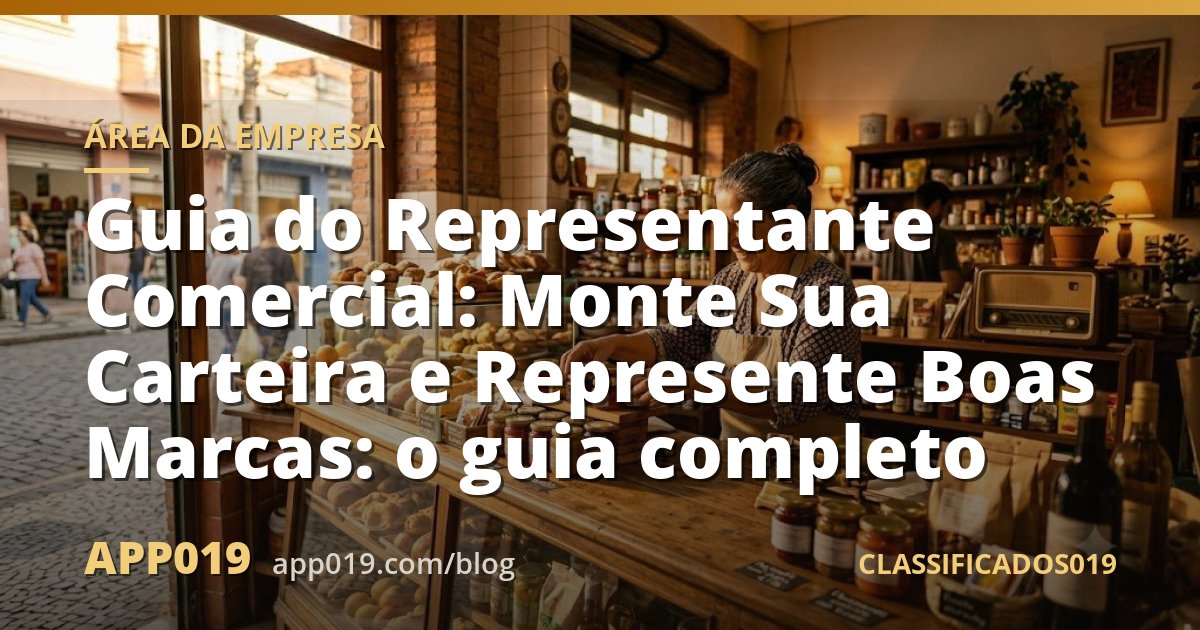 Guia do Representante Comercial: Monte Sua Carteira e Represente Boas Marcas: o guia completo