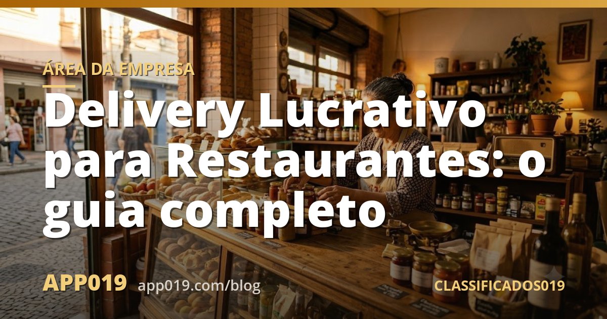 Delivery Lucrativo para Restaurantes: o guia completo