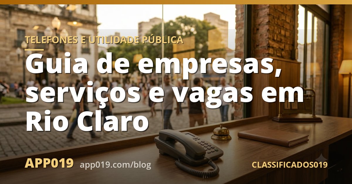 Guia de empresas, serviços e vagas em Rio Claro