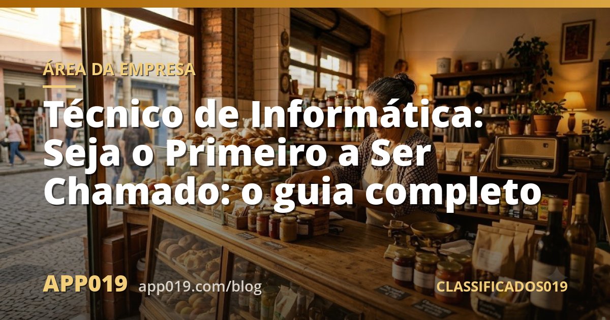 Técnico de Informática: Seja o Primeiro a Ser Chamado: o guia completo