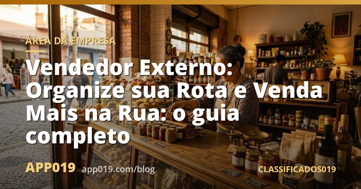 Vendedor Externo: Organize sua Rota e Venda Mais na Rua: o guia completo