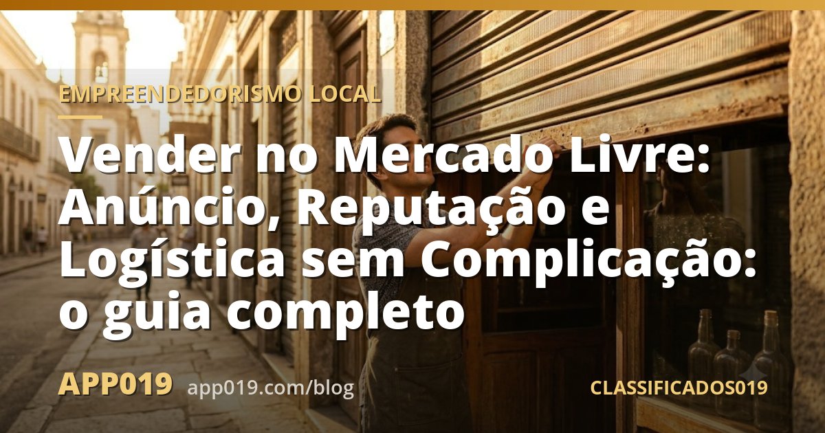 Vender no Mercado Livre: Anúncio, Reputação e Logística sem Complicação: o guia completo