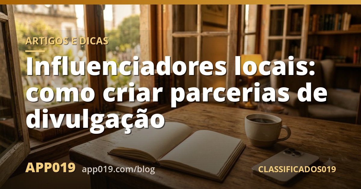 Influenciadores locais: como criar parcerias de divulgação