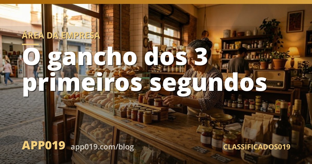 O gancho dos 3 primeiros segundos