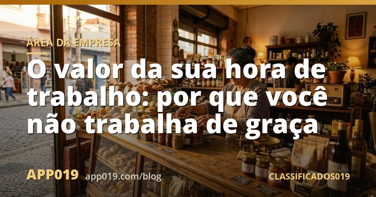 O valor da sua hora de trabalho: por que você não trabalha de graça