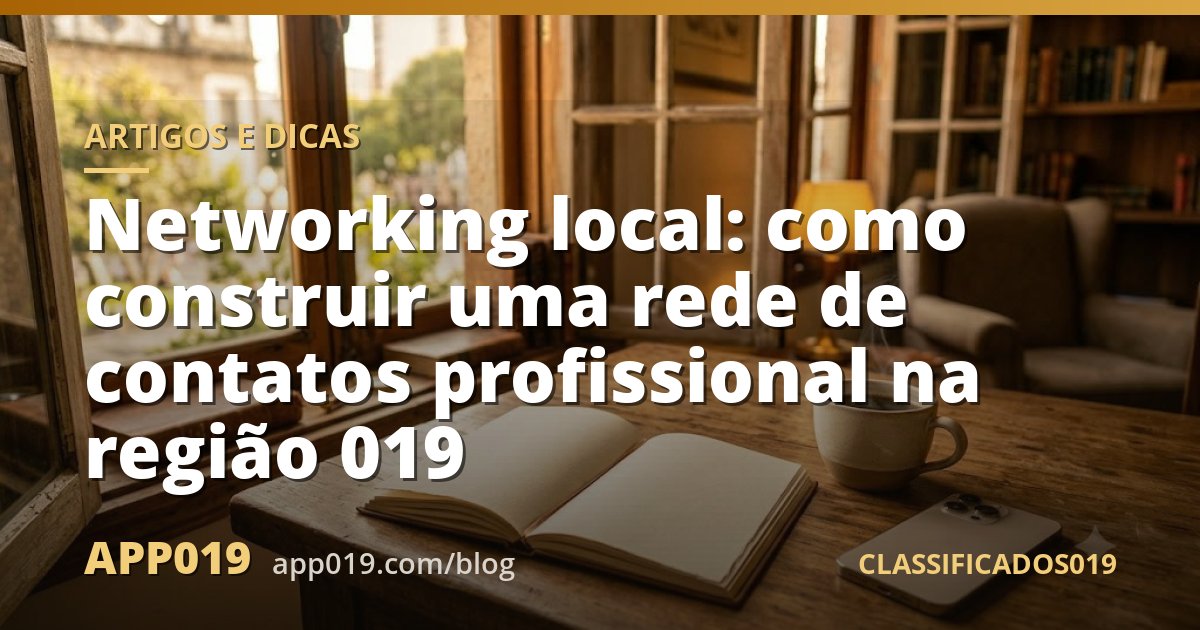 Networking local: como construir uma rede de contatos profissional na região 019