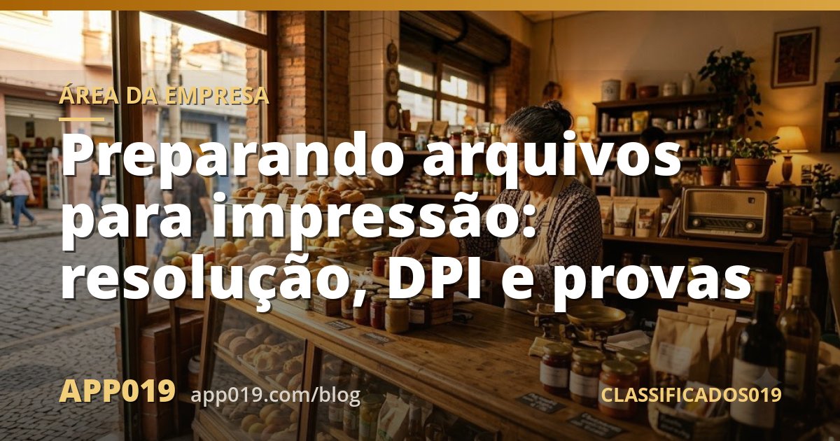 Preparando arquivos para impressão: resolução, DPI e provas