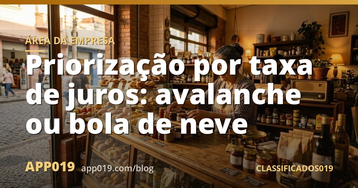 Priorização por taxa de juros: avalanche ou bola de neve