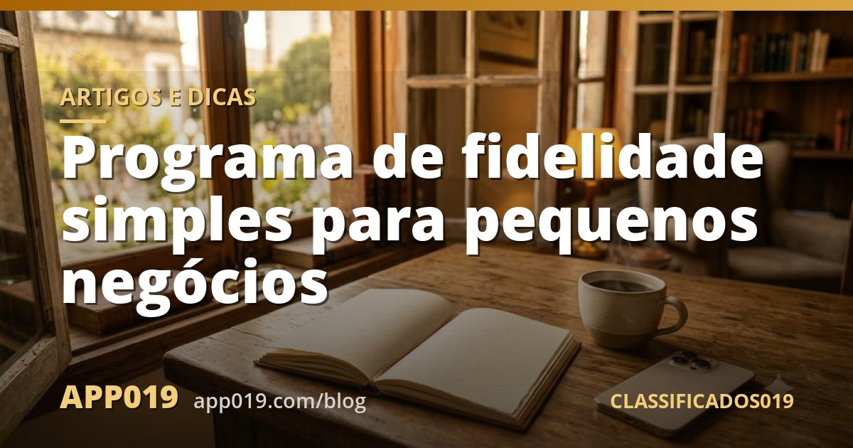 Programa de fidelidade simples para pequenos negócios