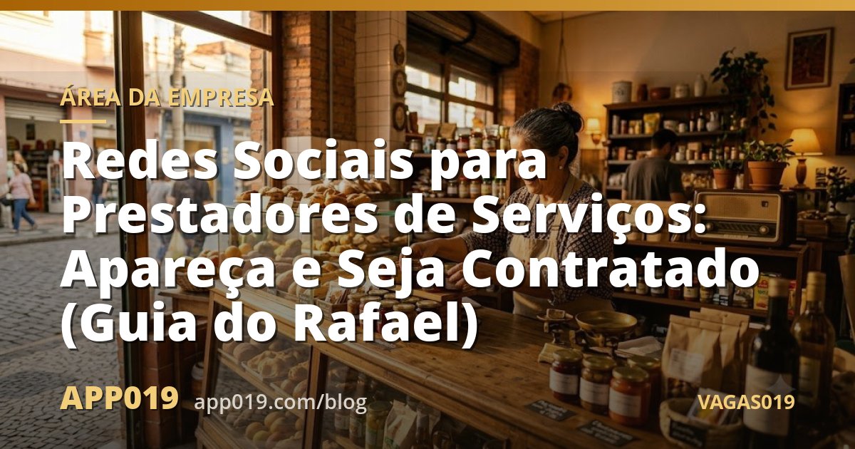 Redes Sociais para Prestadores de Serviços: Apareça e Seja Contratado (Guia do Rafael)