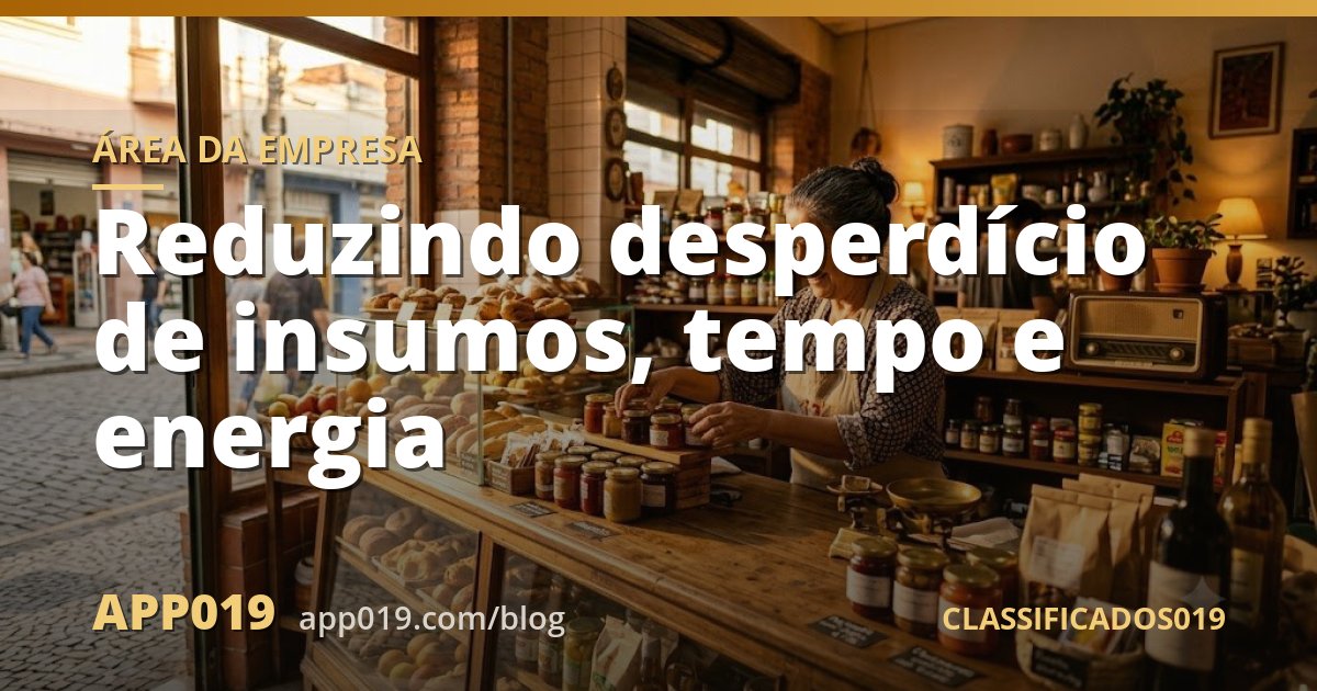 Reduzindo desperdício de insumos, tempo e energia
