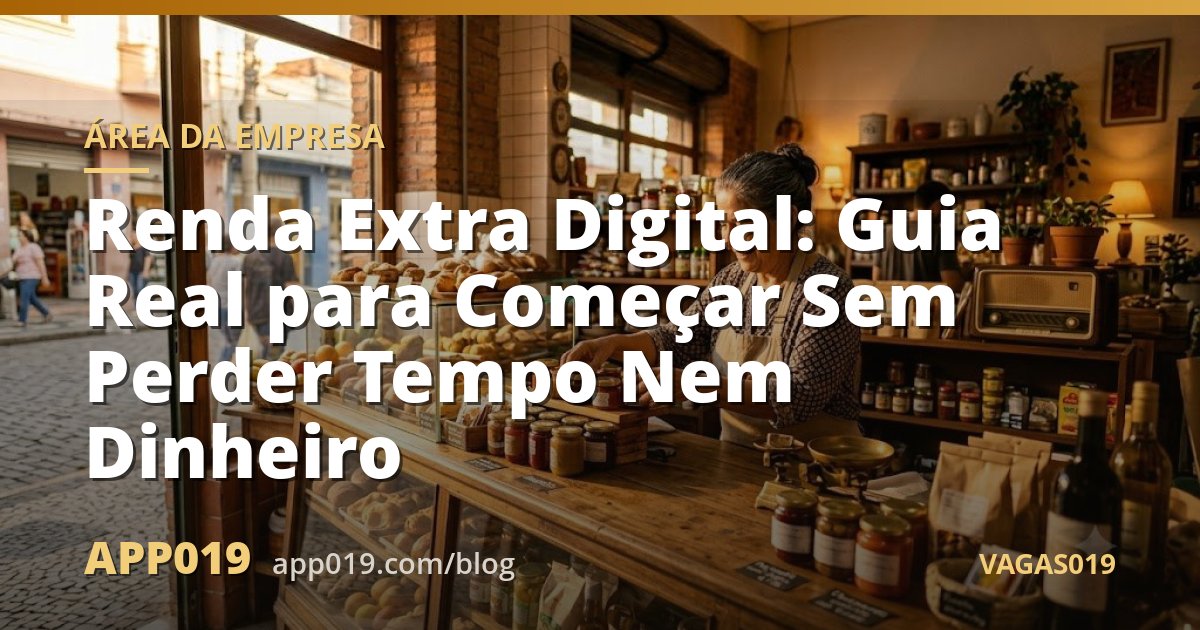 Renda Extra Digital: Guia Real para Começar Sem Perder Tempo Nem Dinheiro