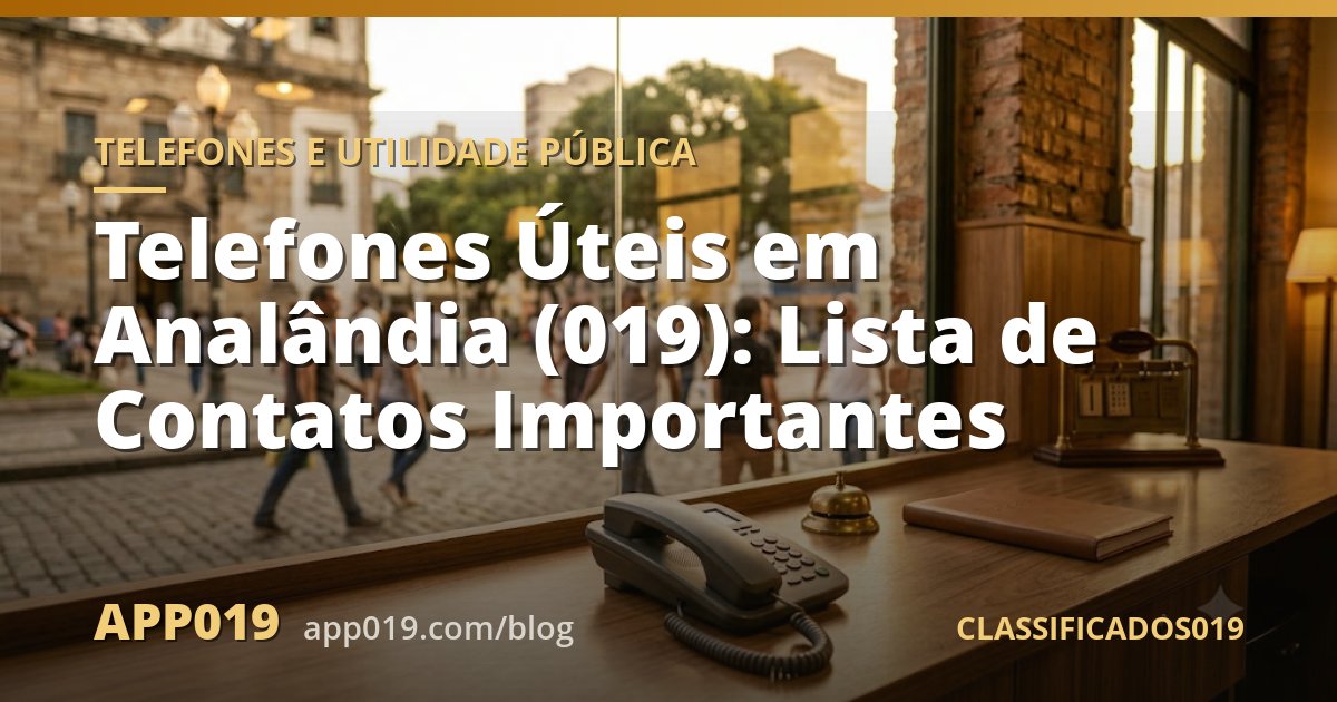 Telefones Úteis em Analândia (019): Lista de Contatos Importantes
