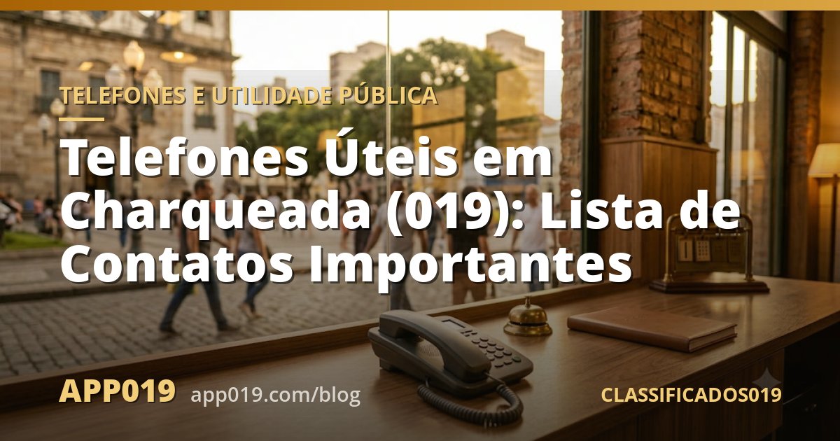 Telefones Úteis em Charqueada (019): Lista de Contatos Importantes