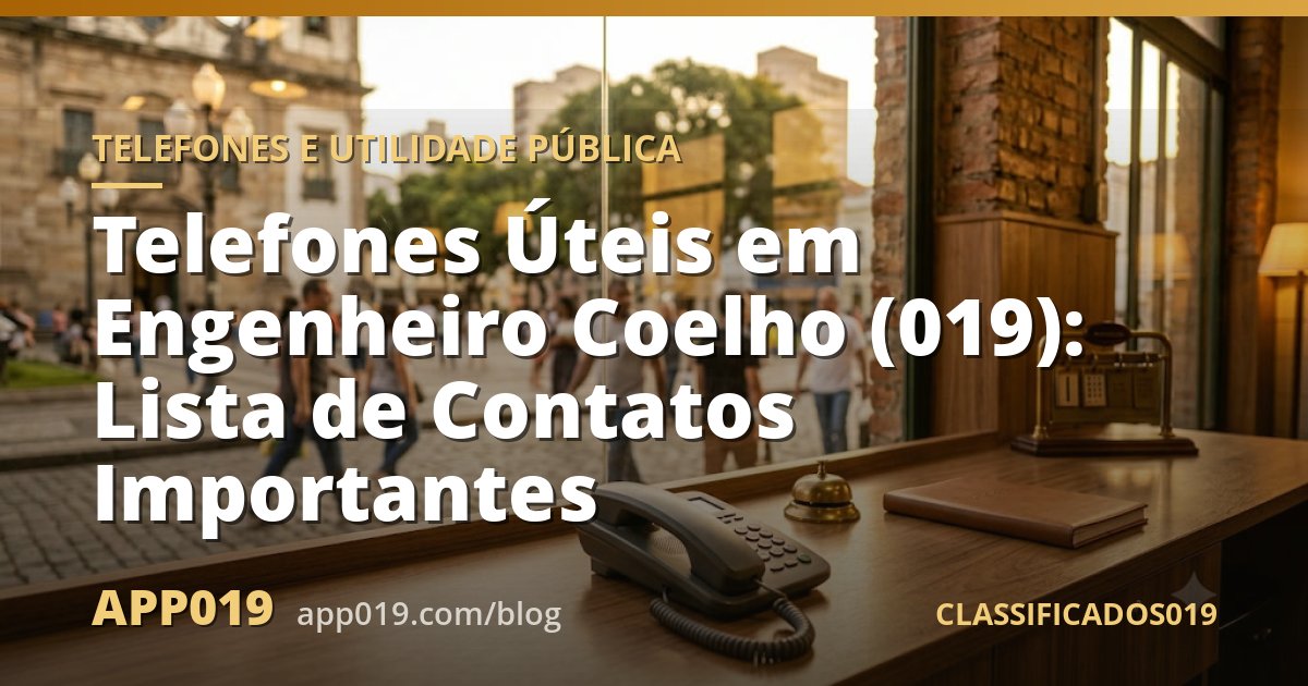 Telefones Úteis em Engenheiro Coelho (019): Lista de Contatos Importantes