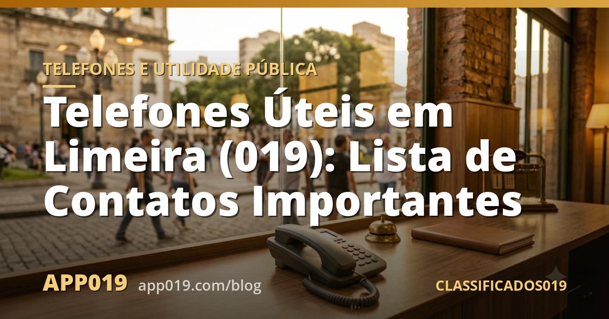 Telefones Úteis em Limeira (019): Lista de Contatos Importantes