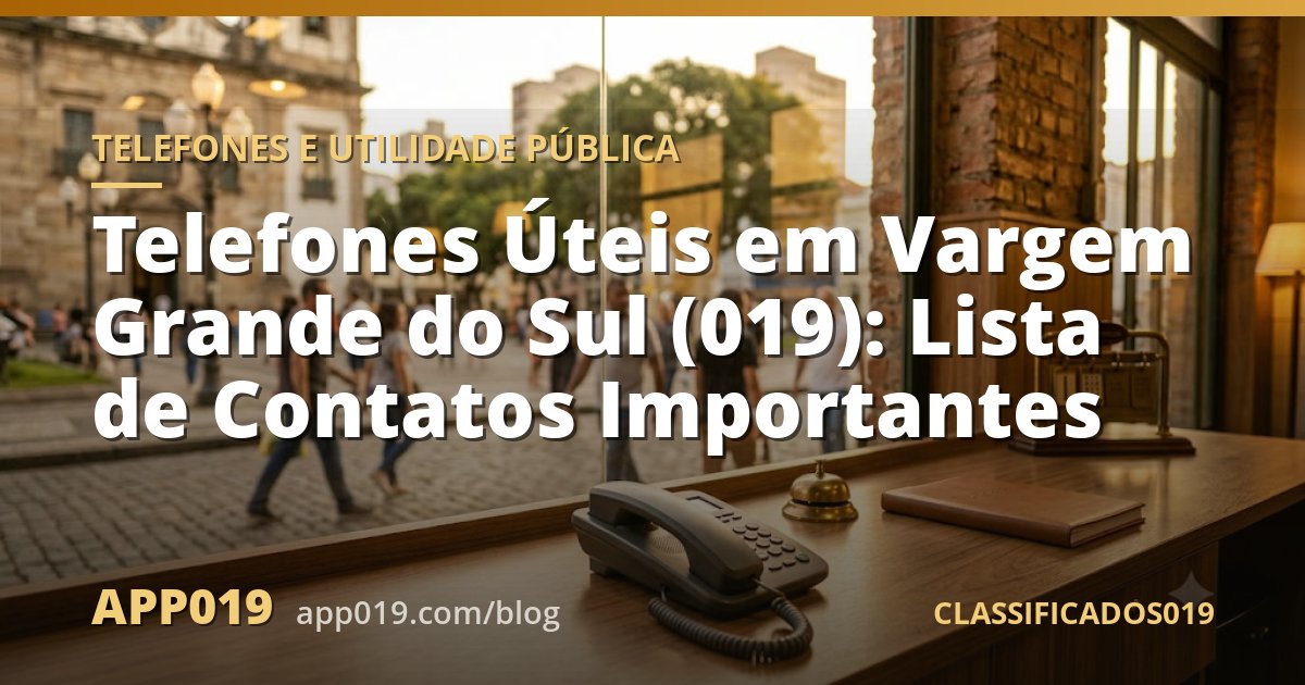 Telefones Úteis em Vargem Grande do Sul (019): Lista de Contatos Importantes