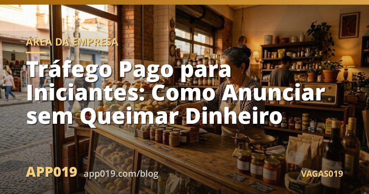 Tráfego Pago para Iniciantes: Como Anunciar sem Queimar Dinheiro