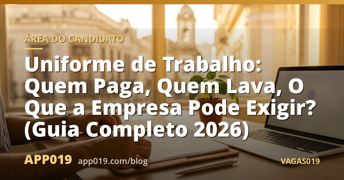 Uniforme de Trabalho: Quem Paga, Quem Lava, O Que a Empresa Pode Exigir? (Guia Completo)