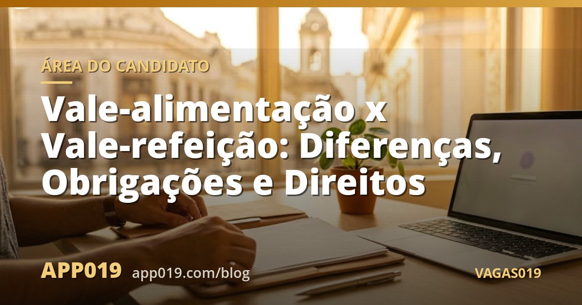 Vale-alimentação x Vale-refeição: Diferenças, Obrigações e Direitos