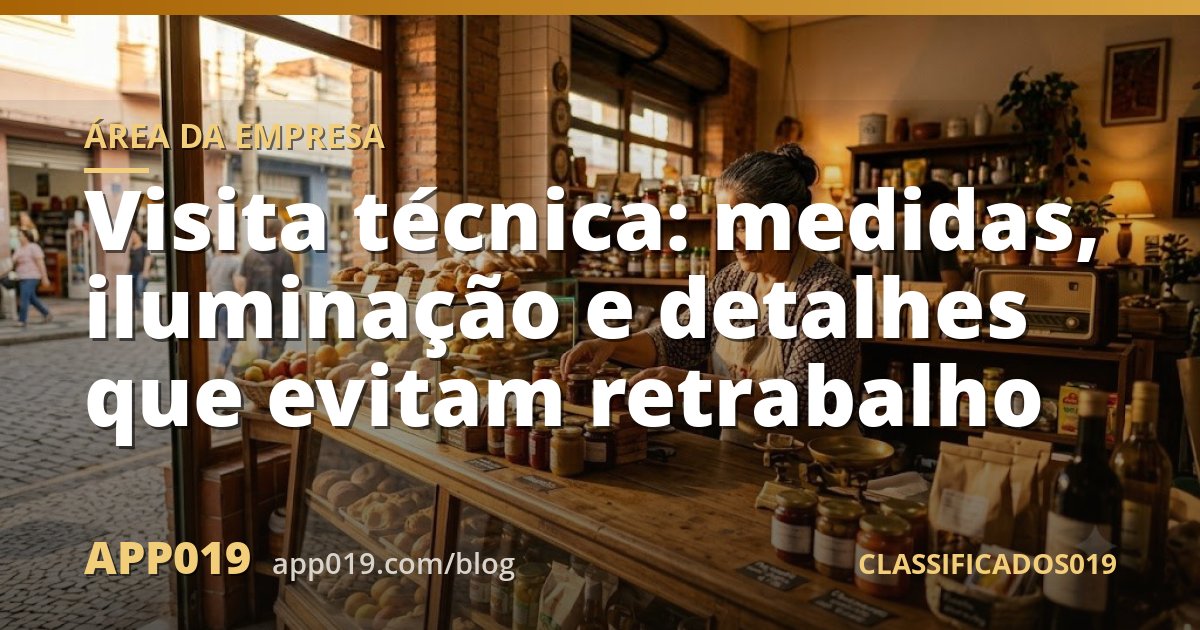 Visita técnica: medidas, iluminação e detalhes que evitam retrabalho
