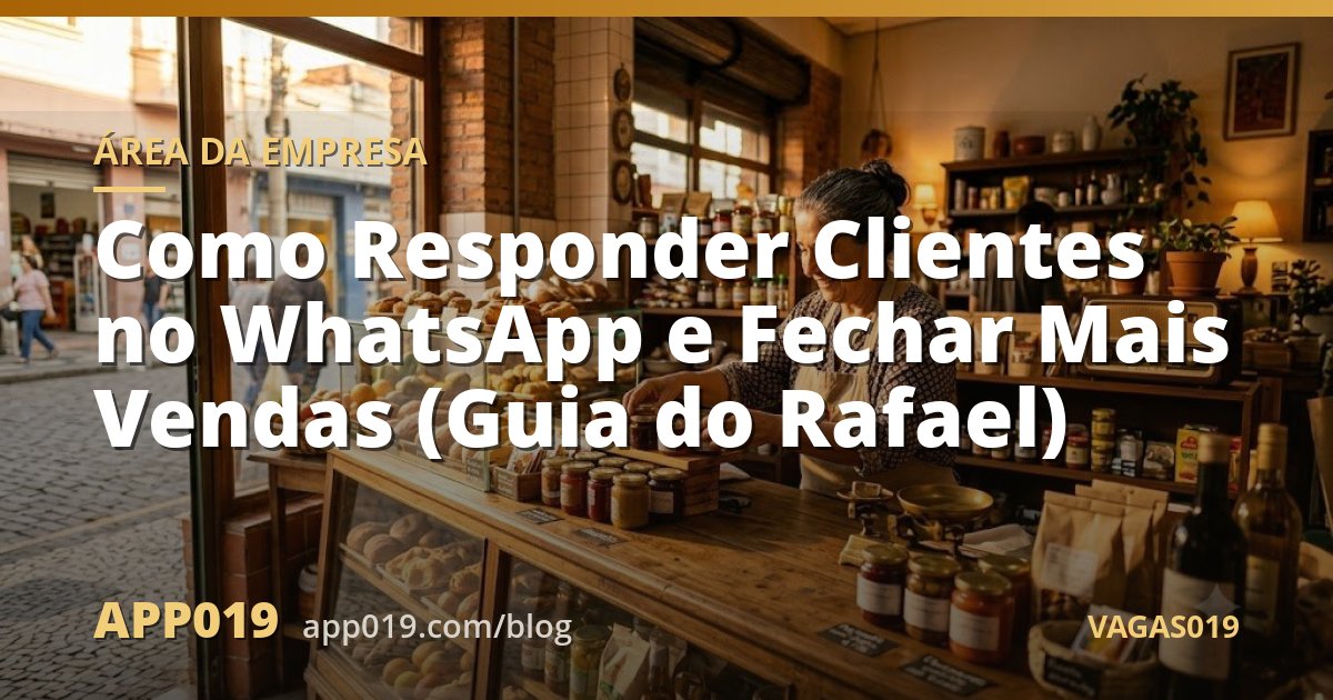 Como Responder Clientes no WhatsApp e Fechar Mais Vendas (Guia do Rafael)