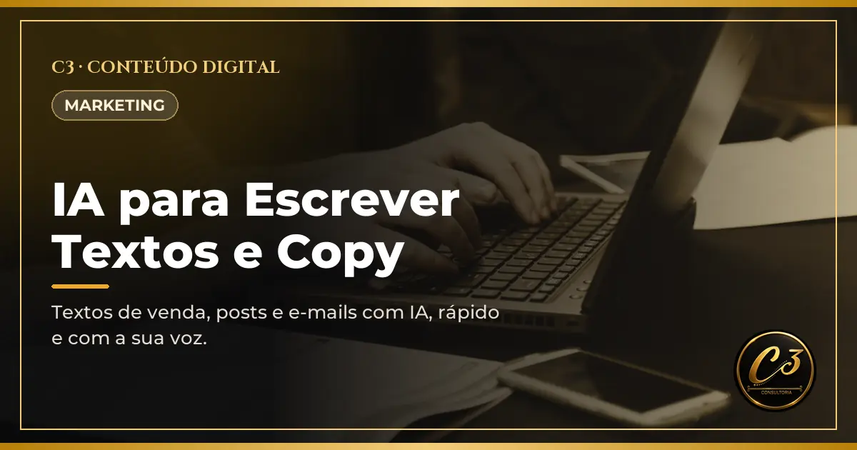 Capa de IA para Escrever Textos e Copy