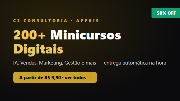 200+ Minicursos Digitais