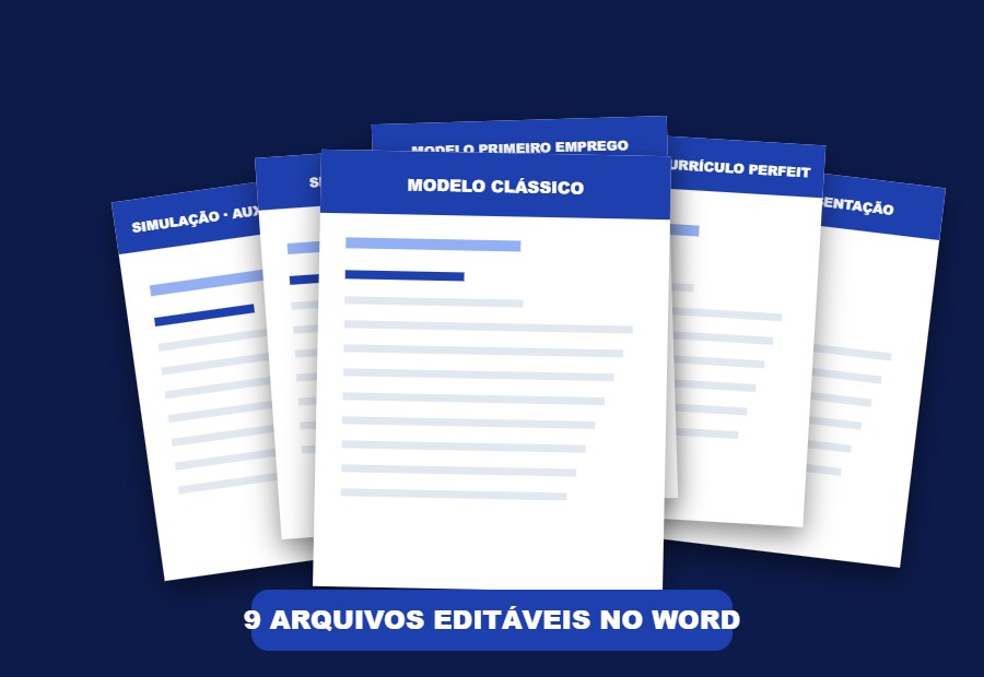 Os 9 materiais editáveis do curso em Word
