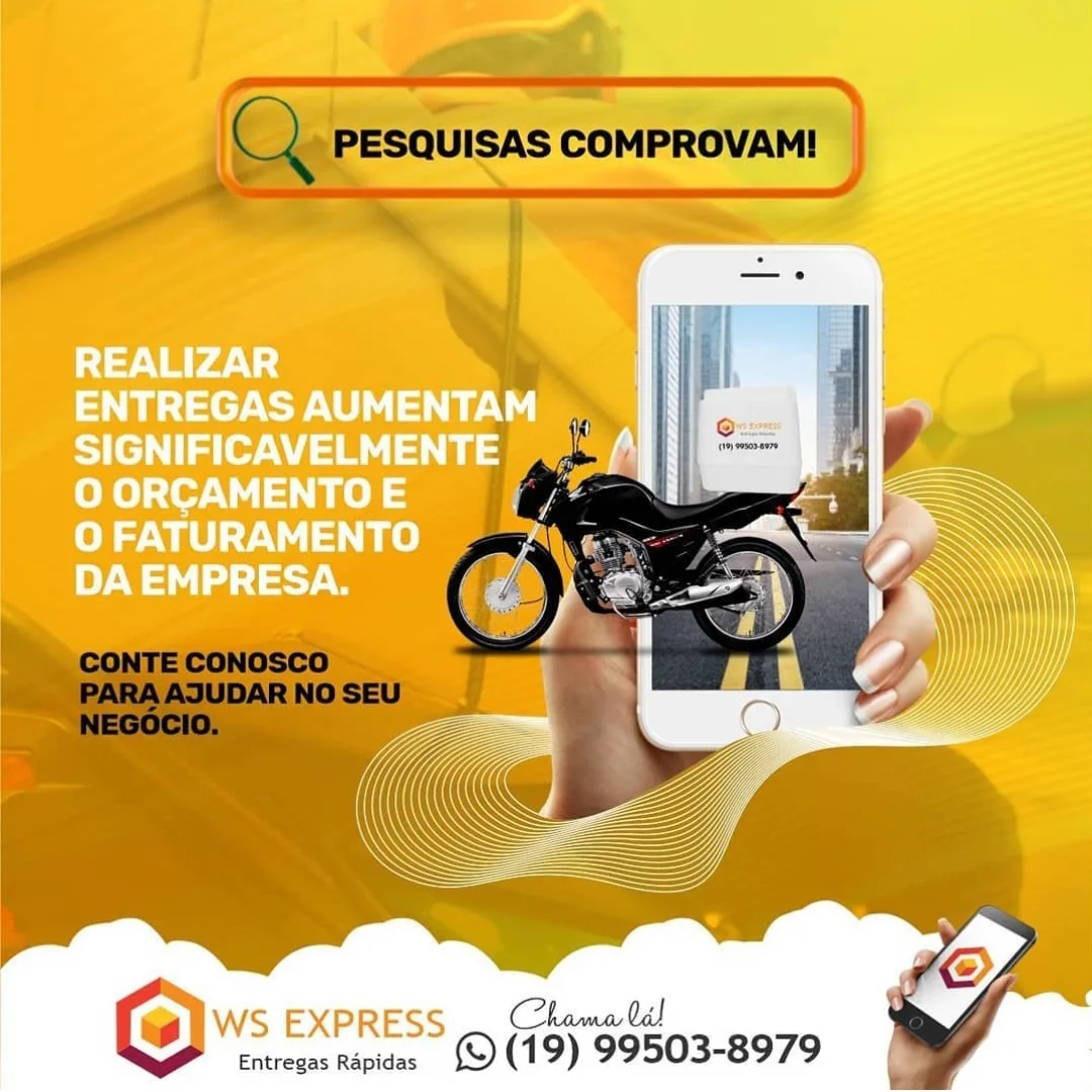 Arte da WS Express: realizar entregas aumenta o faturamento da empresa