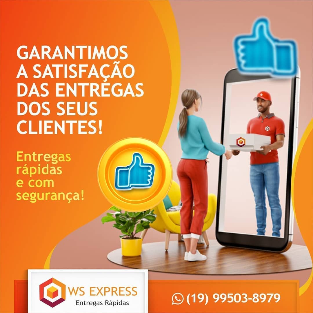 Arte da WS Express: garantimos a satisfação das entregas dos seus clientes